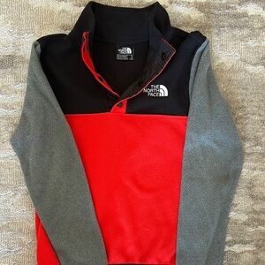 The North Face KIDS Red and Gray FLEECE